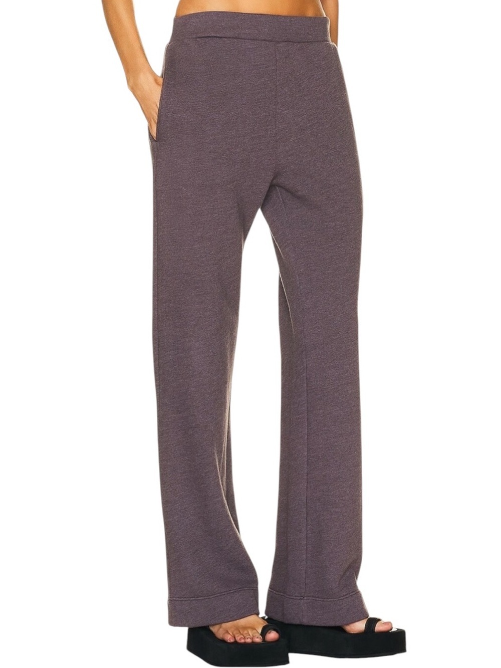 Year of Ours Dark Oak Wide Leg Sweatpants Small High Rise Lounge Pants